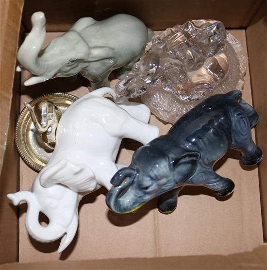 Collection of elephant ornaments